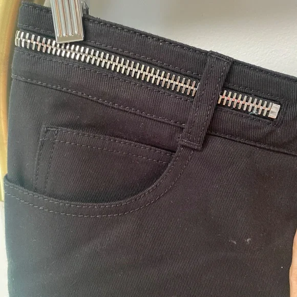 Givenchy Paris Black Skinny Stretch Denim Integral Zipper Jeans Italy Made Sz 40
